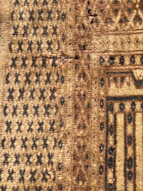 WOW !!! VINTAGE PURE WOOL HAND KNOTTED BOKHARA PERSIAN CARPET - OVER 50 YEARS OLD 1830 X 1260mm