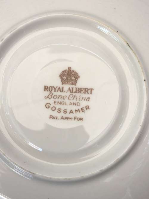 Wow!!! Collectors Rare  c1950s  Royal Albert Gossamer,Pink & Blue & Gold Gilt, Side plates & Saucers