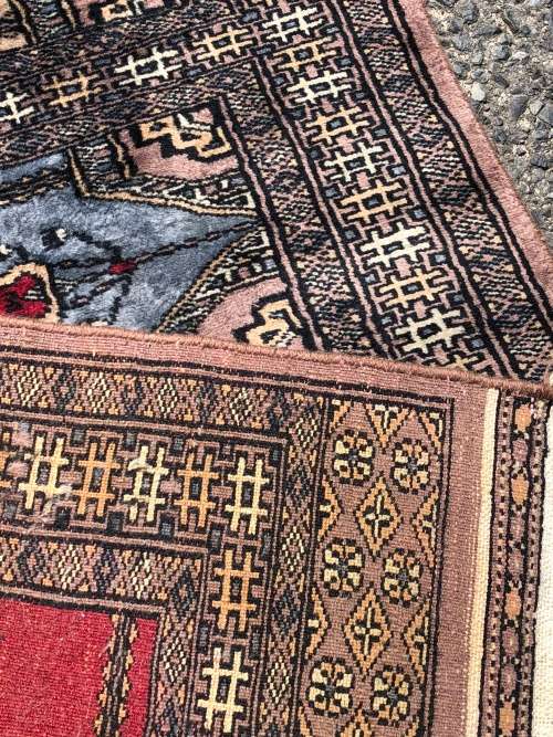 WOW !!! RARE BEAUTIFUL PURE WOOL HAND KNOTTED VINTAGE BOKHARA PERSIAN CARPET RUNNER 2000 X 630mm