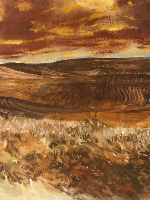WOW !!! SA ARTIST - JAN VISSER STUNNING LARGE FRAMED LANDSCAPE MIXED MEDIA - INVESTMENT ART
