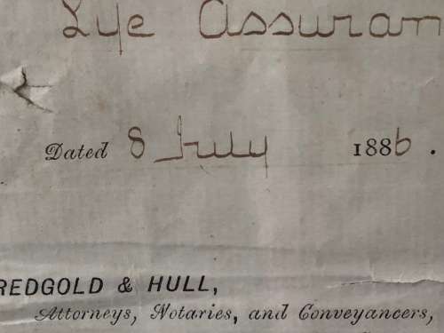 WOW !!! FRAMED ORIGINAL DEED OF TRANSFER FOR "COLONIAL MUTUAL" ADDERLEY STREET CAPE TOWN DATED 1883