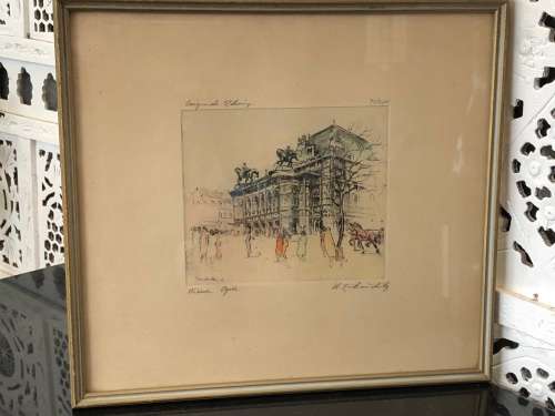 WOW !!! FANTASTIC LIMITED EDITION  ORIGINAL ENGRAVING 71/200 - TRIPLE SIGNED