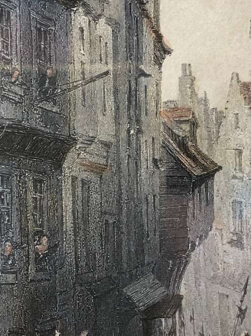 WOW !!! CERTIFIED ANTIQUE ENGRAVING BY FAMOUS BRITISH ARTIST THOMAS ALLOM (1804 - 1872) AND C COUSEN