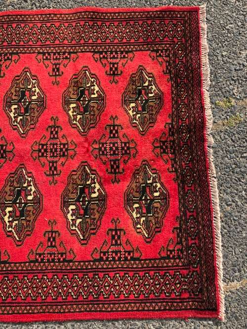 WOW !!! STUNNING BRIGHT COLOUR PURE WOOL HAND KNOTTED BOKHARA PERSIAN CARPET 1400 X 1000mm