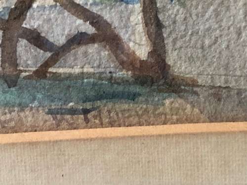 WOW !! MABEL WITHERS (1870-1956) FAMOUS BRITISH ARTIST - WATERCOLOR OF "THE KINGS ARMS" AMERSHAM