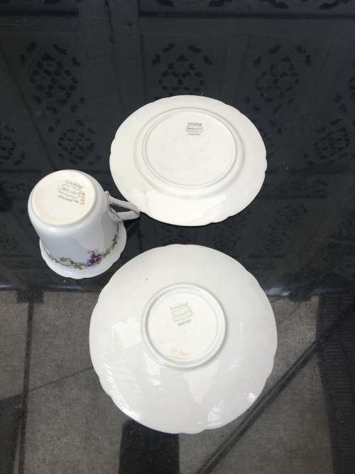 Delightful Collectible Antique c1910s Late Foley Shelley England. Porcelain Tea Trio