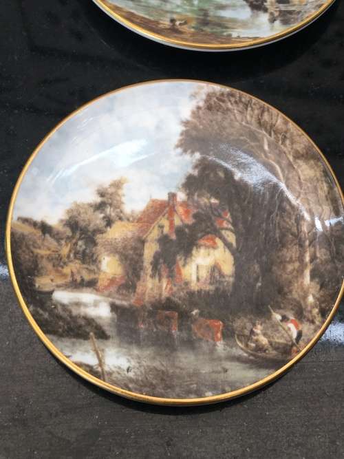Absolutely Delightful Coalport Bone China lot of 4 miniature Display Plates. 7.5 cm