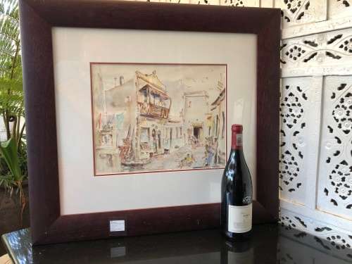 DAVID BOTHA (1921 - 1995) INVESTMENT ART !!! FAMOUS SA ARTIST ORIGINAL WATERCOLOR - DISTRICT SIX