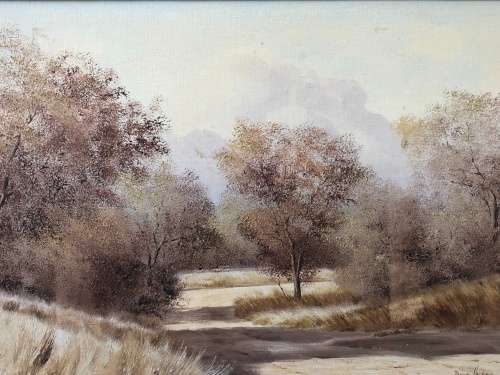 THOMAS HACKING - INVESTMENT ART !!! FAMOUS SA ARTIST ORIGINAL LARGE OIL ON BOARD LANDSCAPE