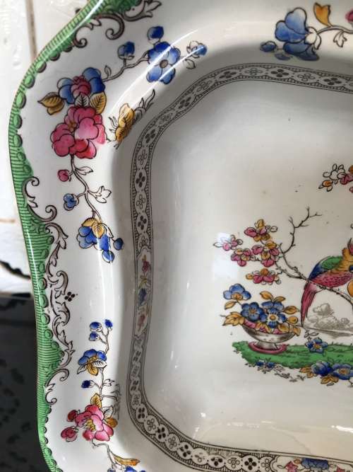 Ultra Rare Vintage 1951-1971 "EDEN" By Copeland Spodes, Square Serving Dish.