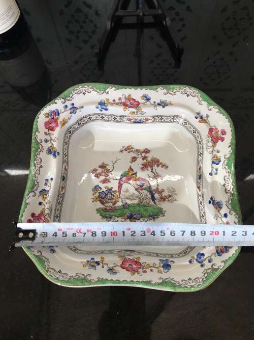 Ultra Rare Vintage 1951-1971 "EDEN" By Copeland Spodes, Square Serving Dish.