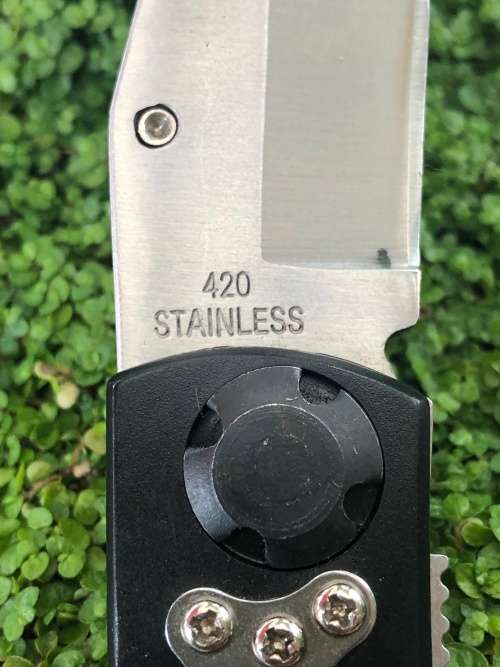 DOGS OF WAR BLACK FOLDING 420 STAINLESS STEEL POCKET KNIFE