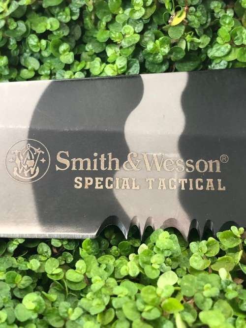 SMITH & WESSON 3600CS SPECIAL TACTICAL FRAMELOCK KNIFE, CAMO TANTO COMBO EDGE