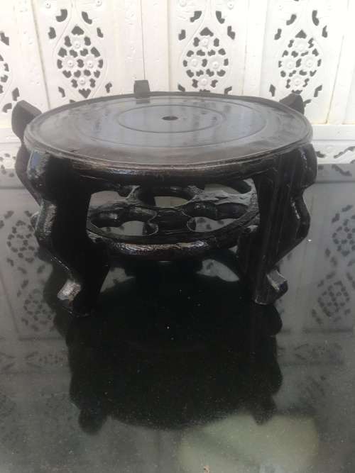 Stunning Chinese Zhongguo Zhi Zao c1970's - Large Koi Bowl on Stand,Birds & Flower & Koi