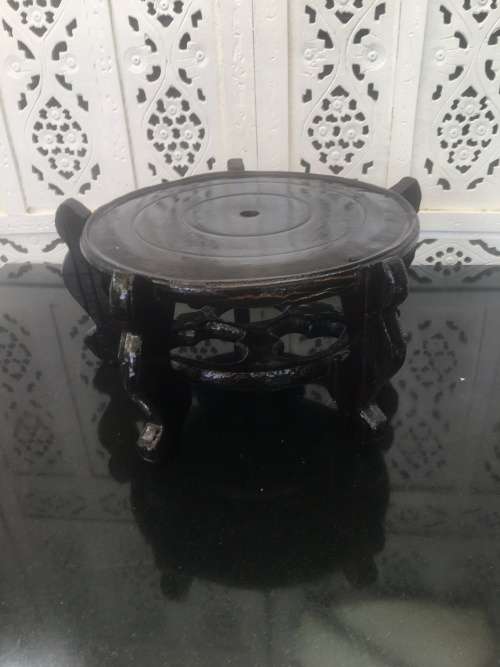 Stunning Chinese Zhongguo Zhi Zao c1970's - Large Koi Bowl on Stand,Birds & Flower & Koi