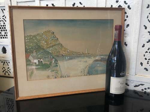 WOW !!! STUNNING ORIGINAL WATERCOLOR PAINTING BY B.FISK OF KOMMETJIE - FRAMED