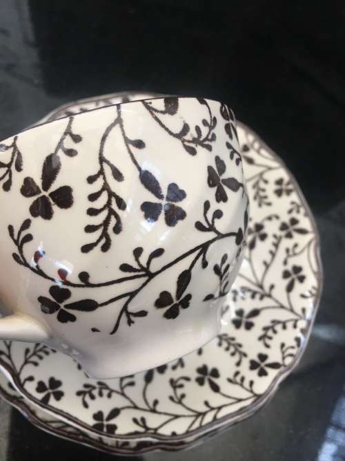Collectors Laura Ashley Susanna Johnson Brothers England Porcelain Tea Trio (Brown)