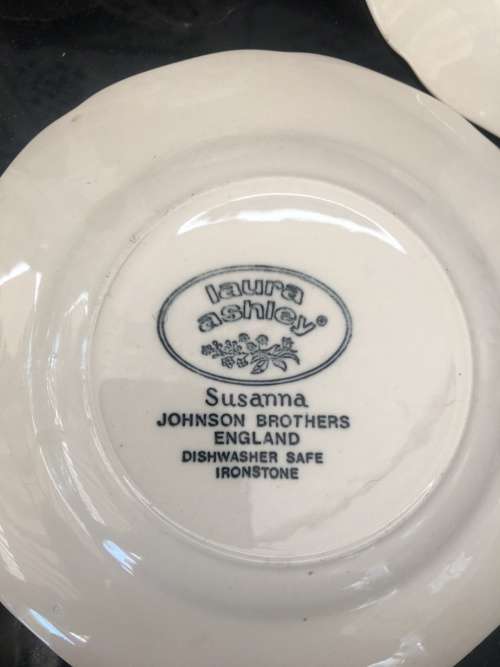 Collectors Laura Ashley Susanna Johnson Brothers England Porcelain Tea Trio (Brown)