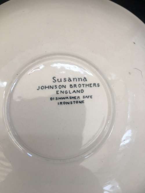 Collectors Laura Ashley Susanna Johnson Brothers England Porcelain Tea Trio (Brown)