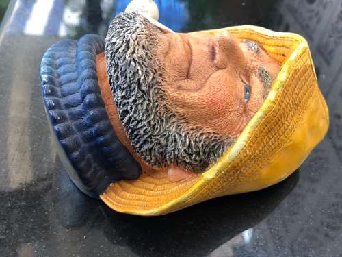 WOW !!! OLD SALT - VINTAGE LEGEND PRODUCTS CHALKWARE 3D WALL HANGING FIGURINE SIGNED F.WRIGHT c1985