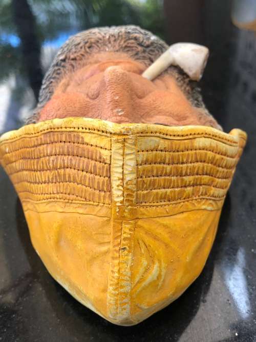 WOW !!! OLD SALT - VINTAGE LEGEND PRODUCTS CHALKWARE 3D WALL HANGING FIGURINE SIGNED F.WRIGHT c1985