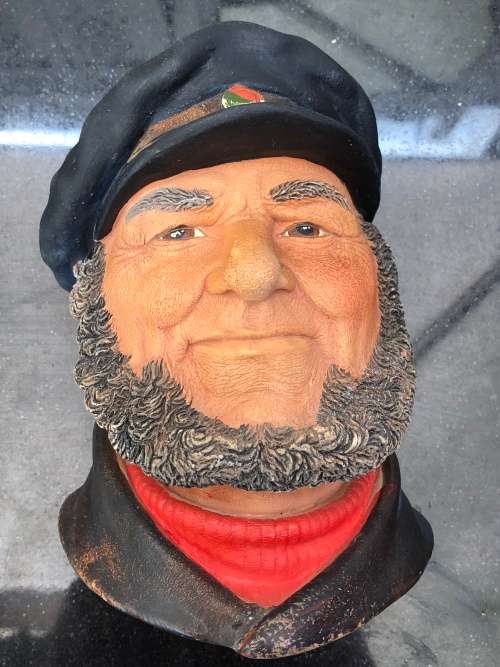 WOW !!! THE BOSUN - VINTAGE LEGEND PRODUCTS CHALKWARE 3D WALL HANGING FIGURINE SIGNED BY F. WRIGHT
