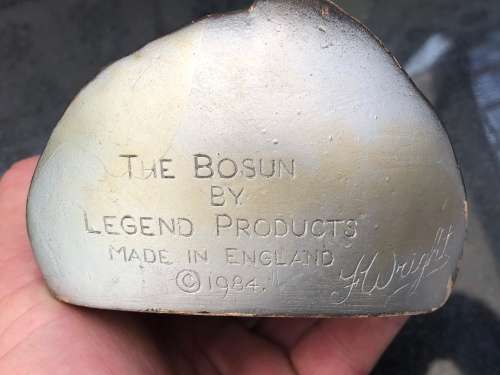 WOW !!! THE BOSUN - VINTAGE LEGEND PRODUCTS CHALKWARE 3D WALL HANGING FIGURINE SIGNED BY F. WRIGHT