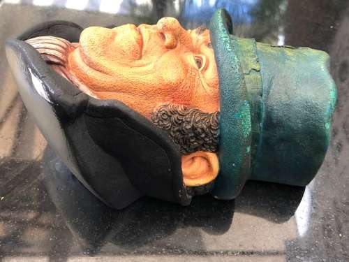 WOW !!! BILL SYKES - VINTAGE LEGEND PRODUCTS CHALKWARE 3D WALL HANGING FIGURINE SIGNED BY F. WRIGHT