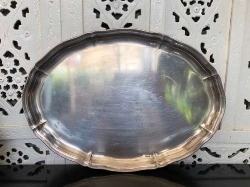 WOW !!!! STUNNING VINTAGE SILVERPLATE TEA AND COFFEE SET ON A TRAY  - SUGAR AND LIDDED CREAMER