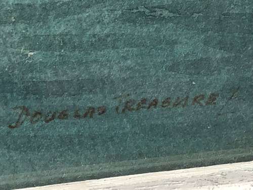 WOW !!! DOUGLAS TREASURE(1917-1995) SOUGHT AFTER SA ARTIST - ORIGINAL WATERCOLOR FRAMED BEHIND GLASS