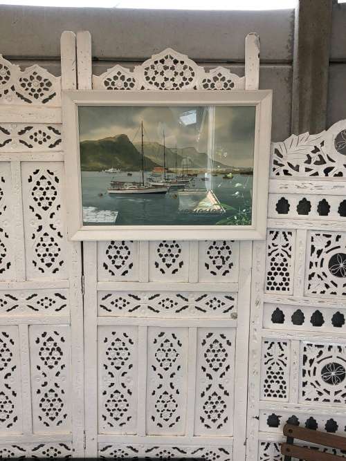WOW !!! DOUGLAS TREASURE(1917-1995) SOUGHT AFTER SA ARTIST - ORIGINAL WATERCOLOR FRAMED BEHIND GLASS