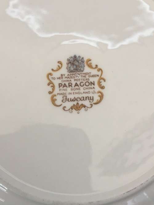 Stunning Vintage Paragon "Tuscany" Tea Trio, By Appointment to Her Majesty The Queen.