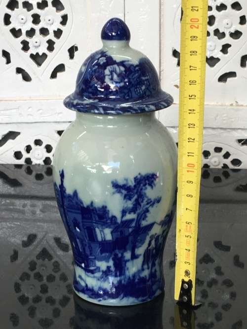 A Beautiful Blue Monumental Porcelain Lidded Urn with the British Royal Arms markings