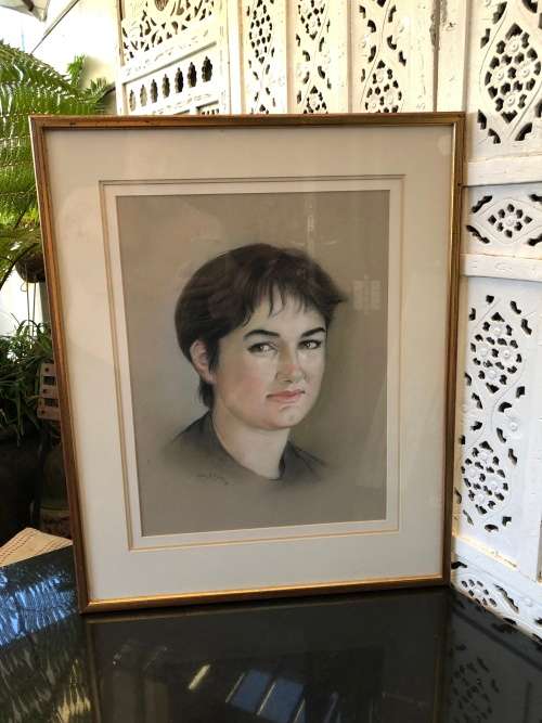 WOW !!! RARE ANGUS McBRIDE (1931 - 2007) ORIGINAL PASTEL PORTRAIT - READ THE DESCRIPTION