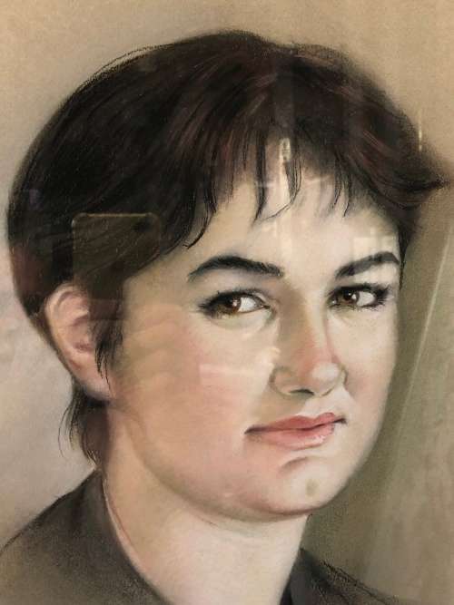 WOW !!! RARE ANGUS McBRIDE (1931 - 2007) ORIGINAL PASTEL PORTRAIT - READ THE DESCRIPTION