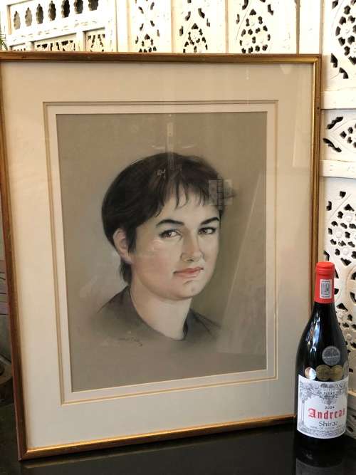 WOW !!! RARE ANGUS McBRIDE (1931 - 2007) ORIGINAL PASTEL PORTRAIT - READ THE DESCRIPTION