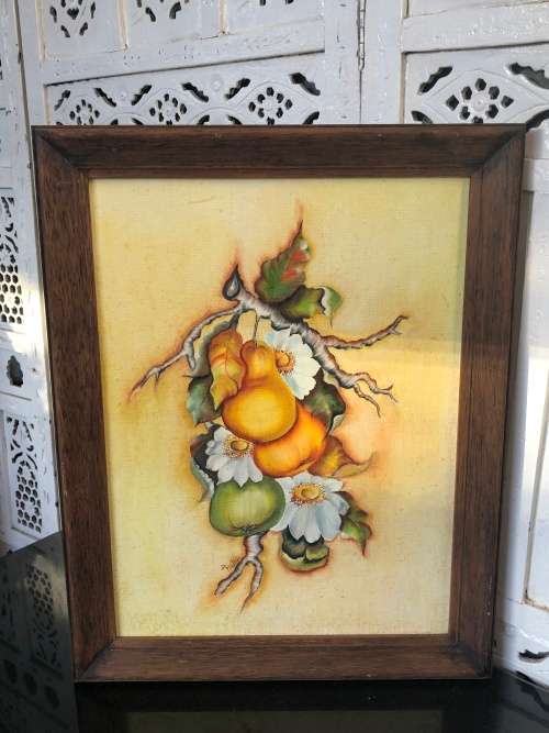 WOW !!! STUNNING FRAMED OIL ON CANVAS STILL LIFE BY ANN FINE - CAPE TOWN ARTIST