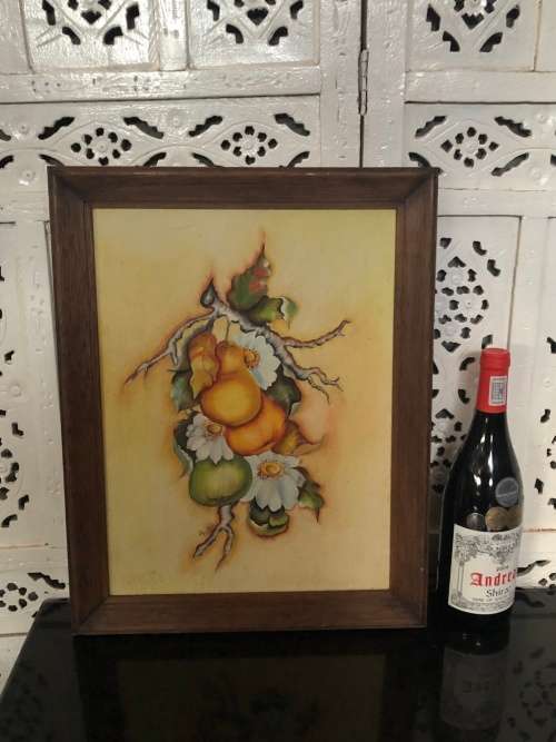 WOW !!! STUNNING FRAMED OIL ON CANVAS STILL LIFE BY ANN FINE - CAPE TOWN ARTIST