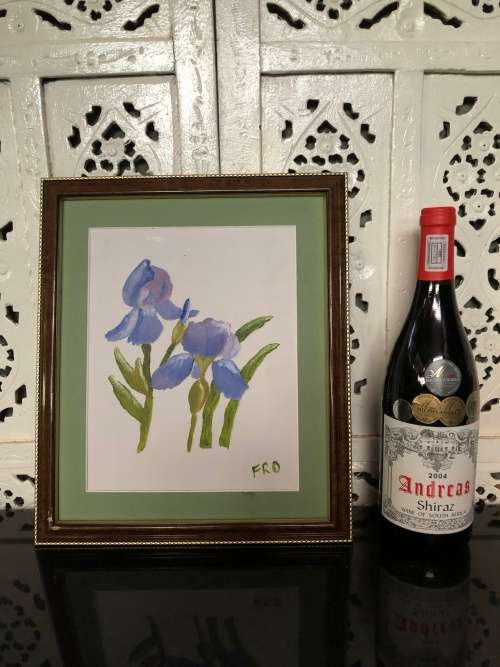 WOW !!! ROSEMARY OSBORNE ORIGINAL OIL ON CANVAS STILL LIFE OF FLOWERS PAINTING - FRAMED