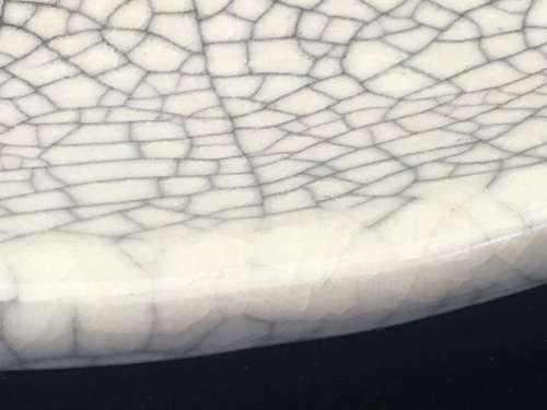 Chinese Reproduction Celadon Ge Ware of The Song Dynasty Large Crackle Glaze Platter. with Markings.