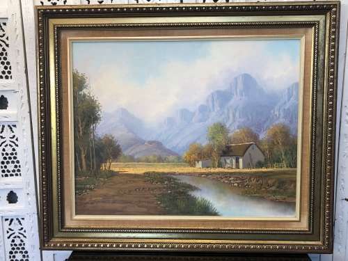 INVESTMENT ART !! EXQUISITE LARGE ORIGINAL GAWIE CRONJE (1930 - 2007) OIL PAINTING - STUNNING FRAME