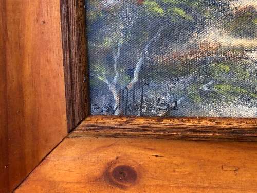 BOYI MOLEFE - LISTED SA ARTIST ORIGINAL OIL ON CANVAS IN A GORGEOUS RUSTIC FRAME - DATED 1992