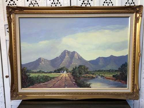 JOSHUA VD LINDE - BREATHTAKING OIL ON CANVAS IN A BEAUTIFUL FRAME DATED 1986 AND SIGNED - A BEAUTY