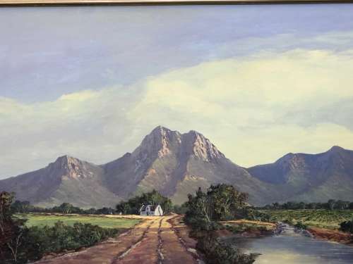 JOSHUA VD LINDE - BREATHTAKING OIL ON CANVAS IN A BEAUTIFUL FRAME DATED 1986 AND SIGNED - A BEAUTY
