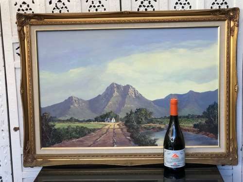 JOSHUA VD LINDE - BREATHTAKING OIL ON CANVAS IN A BEAUTIFUL FRAME DATED 1986 AND SIGNED - A BEAUTY