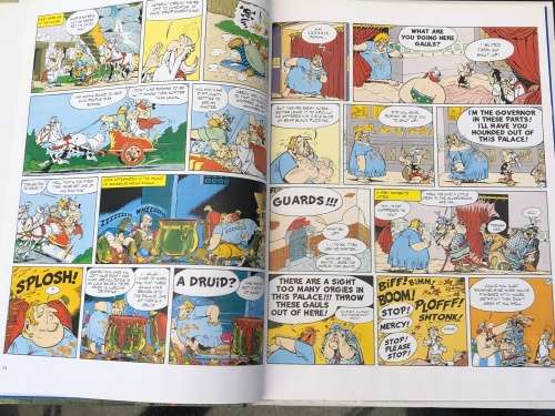 WOW !!! VINTAGE SET OF 3 HARD COVER ASTERIX AND OBELIX COMIC BOOKS