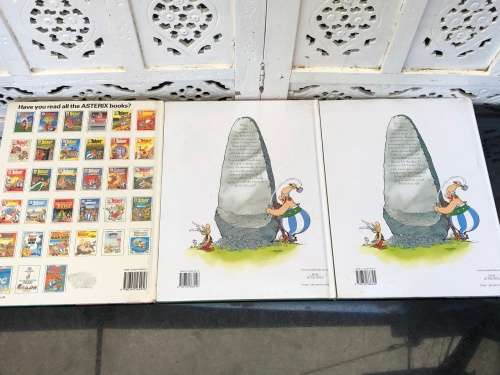 WOW !!! VINTAGE SET OF 3 HARD COVER ASTERIX AND OBELIX COMIC BOOKS
