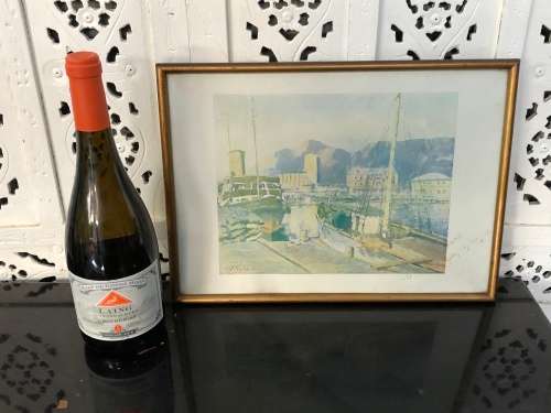 WOW !!! SYDNEY TAYLOR (SA 1870 - 1952) FRAMED VINTAGE PRINT - SIGNED IN PERSON IN PEN