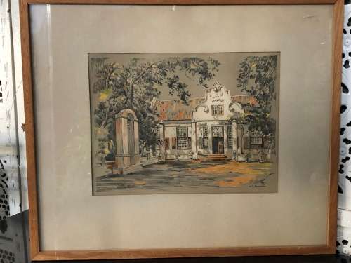 WOW !!! WILLIAM GEORGE BEVINGTON (1881 - 1953) SA ARTIST GICLEE PRINT - FRAMED BEHIND GLASS