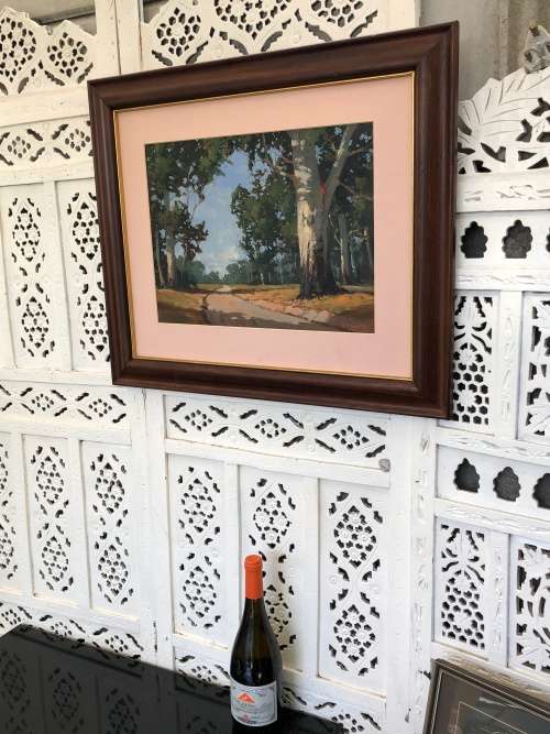 INVESTMENT ART !! TITTA FASCIOTTI (SA 1927-1993) ORIGINAL OIL ON BOARD LANDSCAPE - SIGNED AND FRAMED